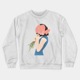 flower shield girl Crewneck Sweatshirt